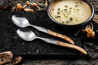 LUXURY LINE LEPELS SET 6 OLIJFHOUT – Laguiole