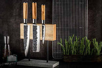 Forged Olive Messenset 3-delig – Koksmes, Hakbijl & Huishoudmes