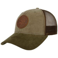 Baseball Cap  Leather Patch - Light green / khaki