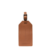 Leren Kofferlabel Cognac