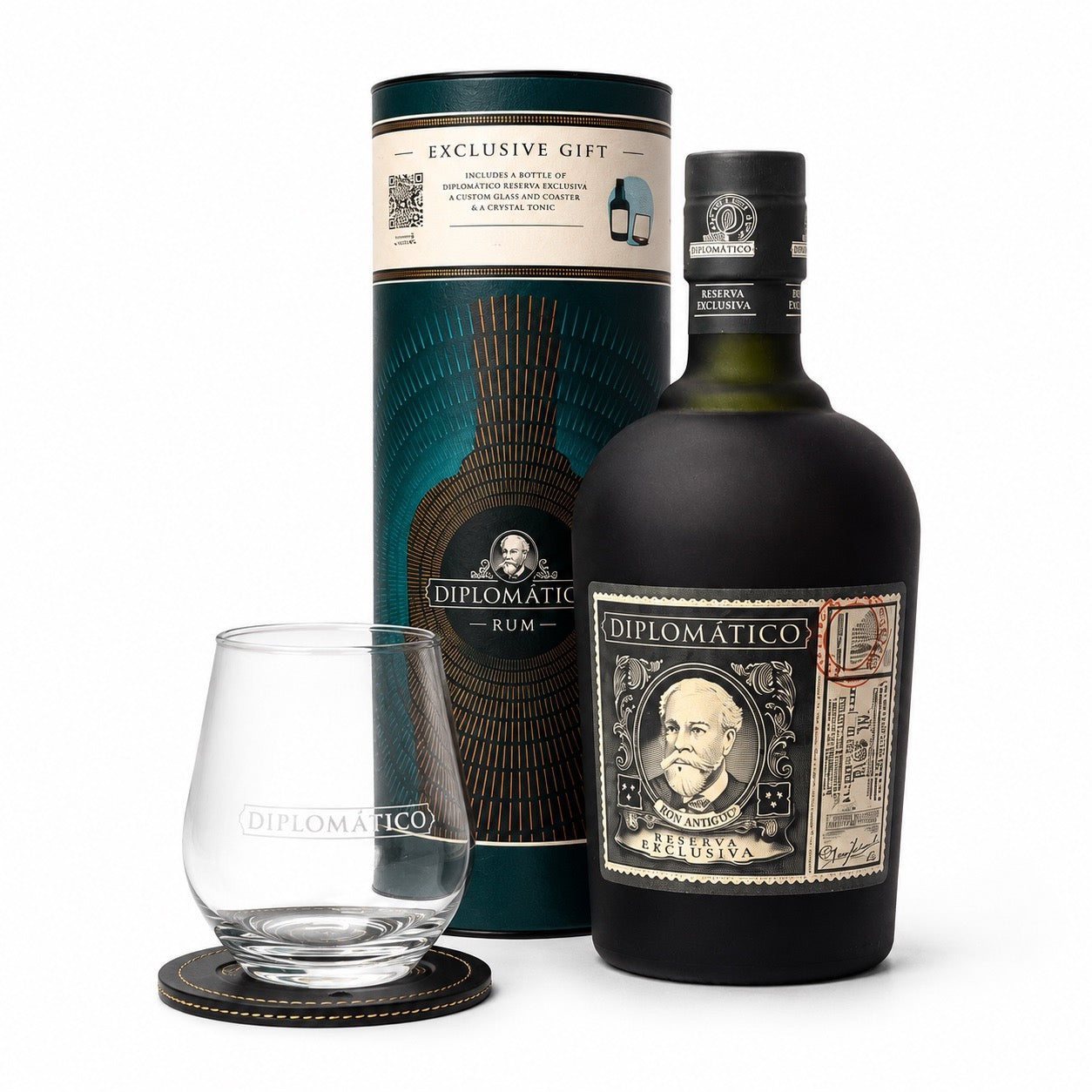 Diplomatico Reserva Exclusiva 12 Years + Glas + Coaster 40° 0.7L