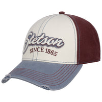 Baseball Cap Vintage Distressed - Light Blue/Red