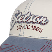 Baseball Cap Vintage Distressed - Light Blue/Red