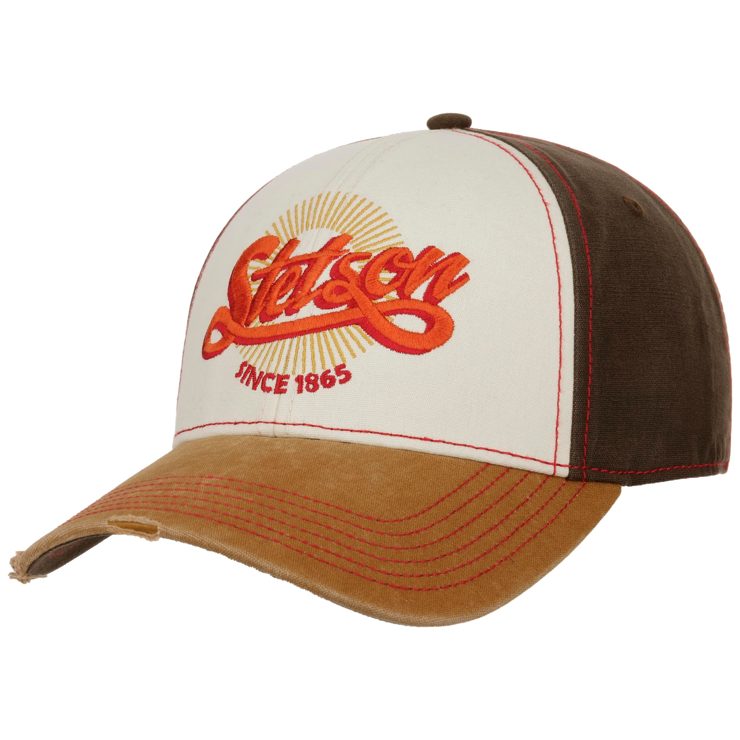 Baseball Cap Vintage Distressed - Beige/Brown