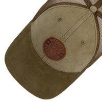 Baseball Cap  Leather Patch - Light green / khaki