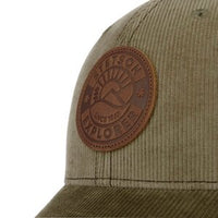 Baseball Cap  Leather Patch - Light green / khaki