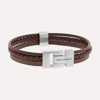 Steel & Barnett - Leather Bracelet Casual Cole – Brown