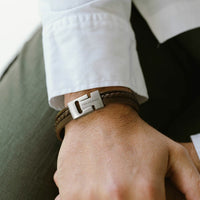 Steel & Barnett - Leather Bracelet Casual Cole – Brown