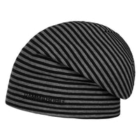Hammaburg Long Beanie Reversible - Grey/Black Stripes