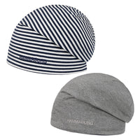 Hammaburg Long Beanie Reversible - Navy/White Stripes