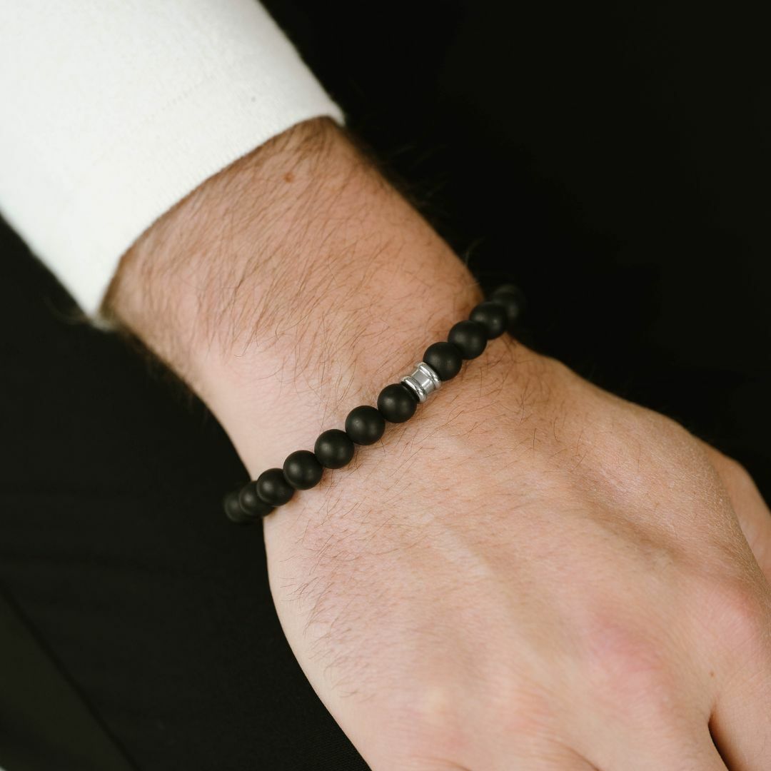 Steel & Barnett - Stones Bracelet Basic – Matt Black