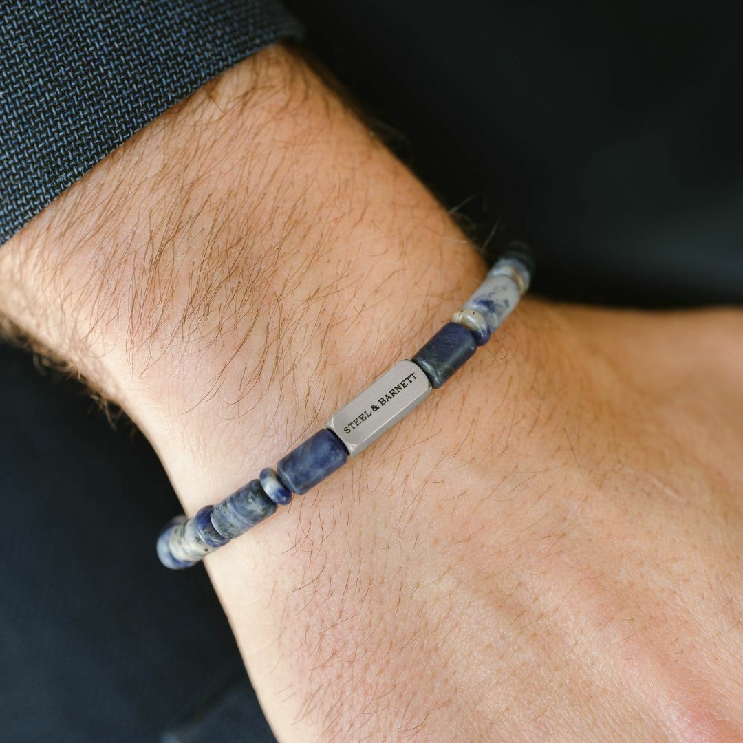 Steel & Barnett - Stones Bracelet Colourful Cal – Matt Sodalite