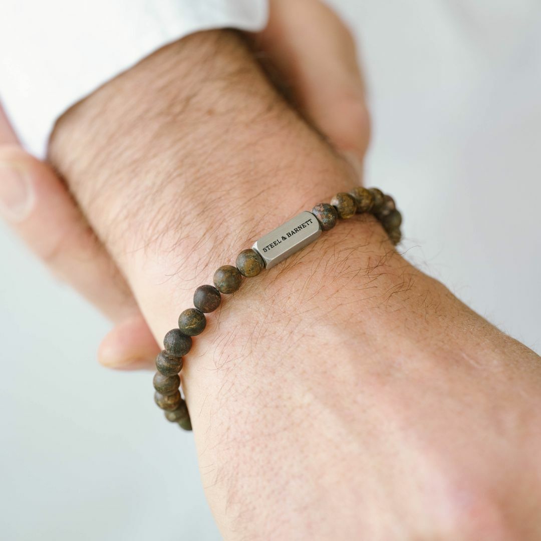 Steel & Barnett - Stones Bracelet Natural Ned – Matt Bronzite