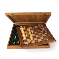 Manopoulos - Walnut Burl Schaakset 40x40 cm