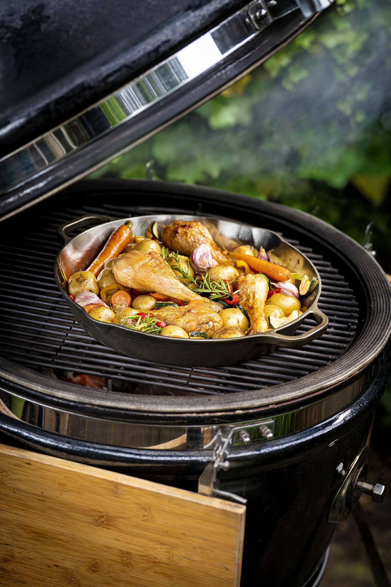 PitmasterX Hand polished skillet met twee handvatten12 inch