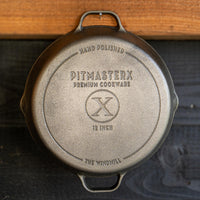 PitmasterX Hand polished skillet met twee handvatten12 inch