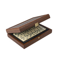 Manopoulos - Luxe Domino Set - Brown Leather Crocodile