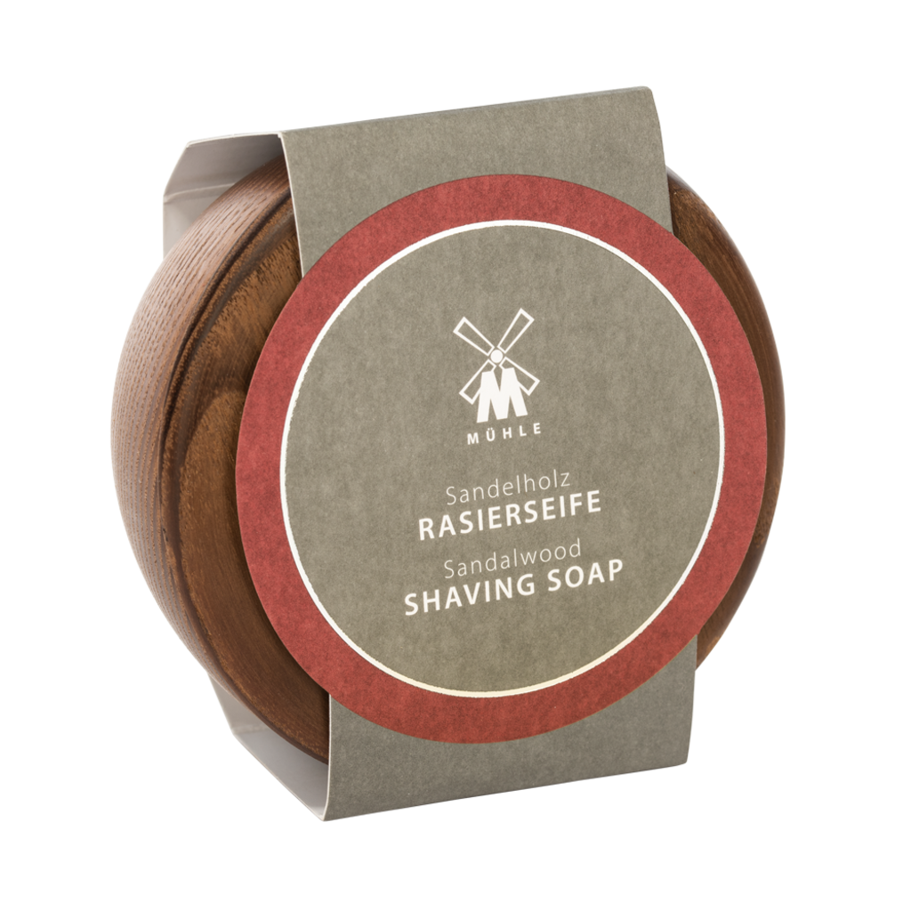 MÜHLE Scheerzeep Sandalwood in Houten Kom