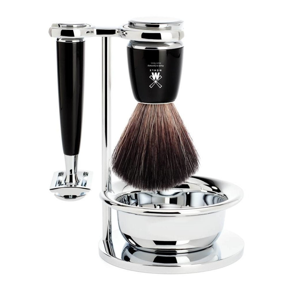 MÜHLE RYTMO Scheerset  Zwart - Safety Razor - Black Fibre