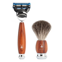 MÜHLE VIVO Scheerset  Pruimenhout - Fusion® - Graudas